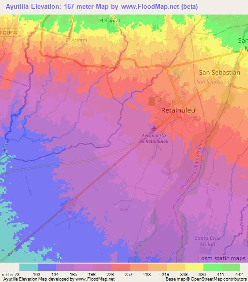 Ayutilla,Guatemala Elevation Map