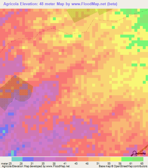 Agricola,Guatemala Elevation Map