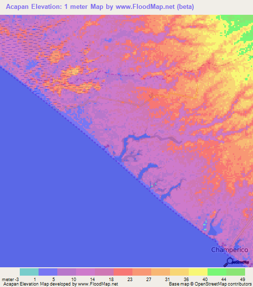 Acapan,Guatemala Elevation Map