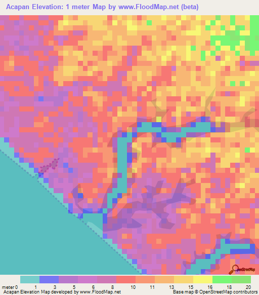 Acapan,Guatemala Elevation Map