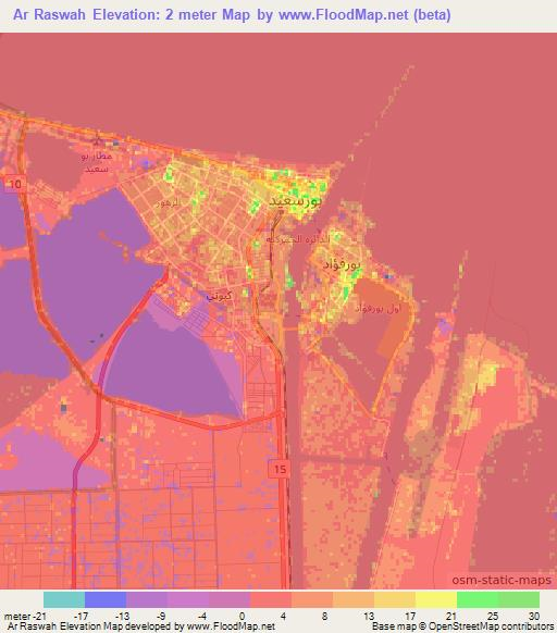 Ar Raswah,Egypt Elevation Map