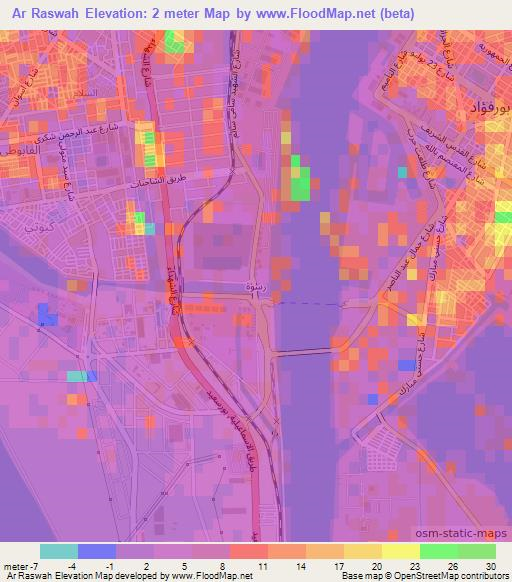 Ar Raswah,Egypt Elevation Map