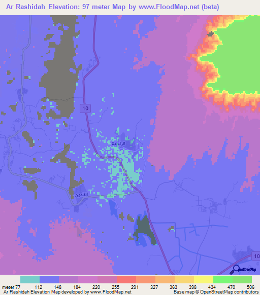 Ar Rashidah,Egypt Elevation Map