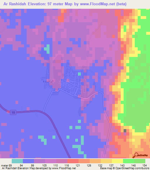 Ar Rashidah,Egypt Elevation Map