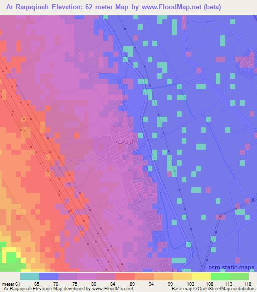 Ar Raqaqinah,Egypt Elevation Map