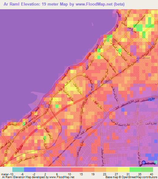 Ar Raml,Egypt Elevation Map