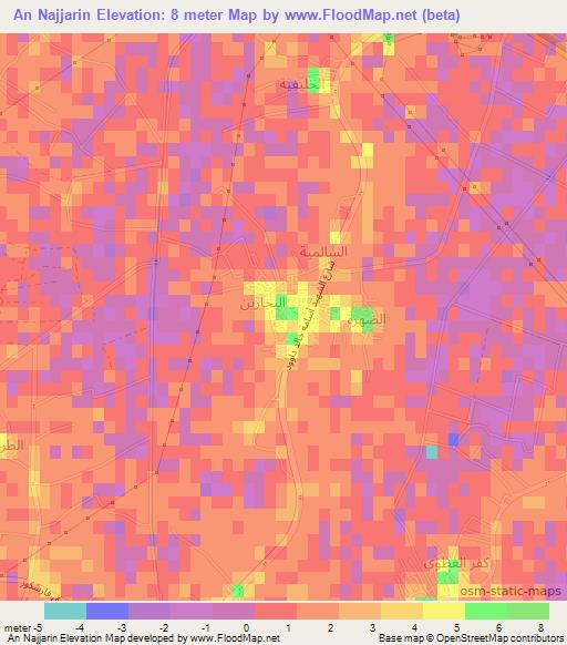 An Najjarin,Egypt Elevation Map