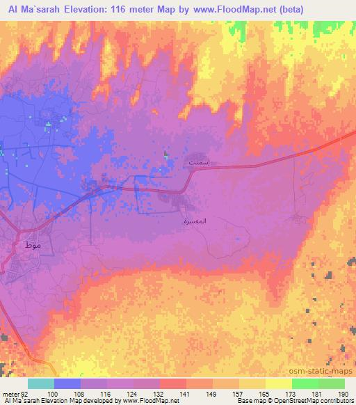 Al Ma`sarah,Egypt Elevation Map