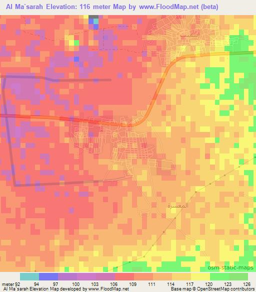 Al Ma`sarah,Egypt Elevation Map