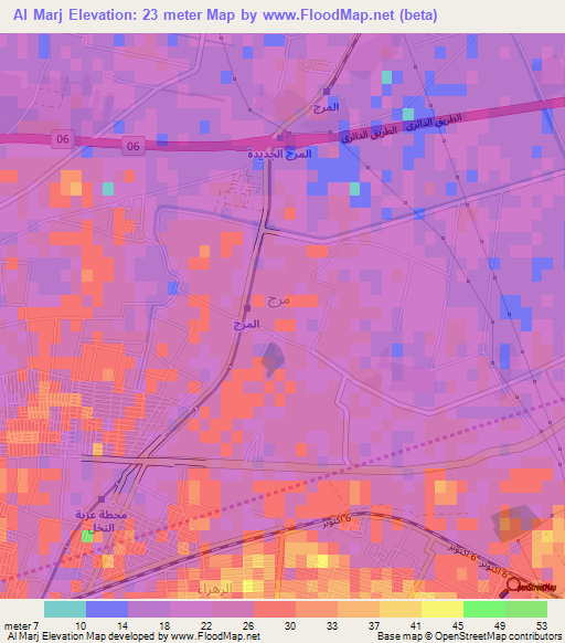 Al Marj,Egypt Elevation Map