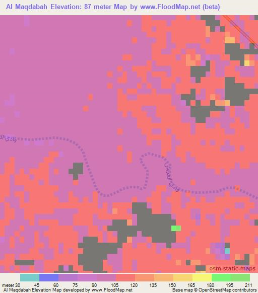 Al Maqdabah,Egypt Elevation Map