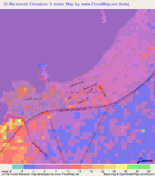 Al Ma`murah,Egypt Elevation Map