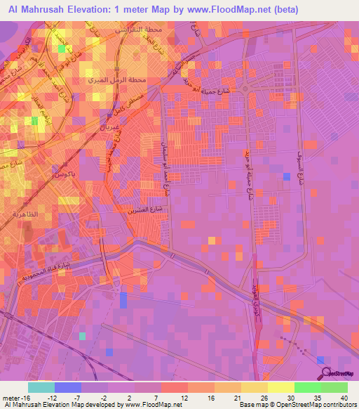 Al Mahrusah,Egypt Elevation Map