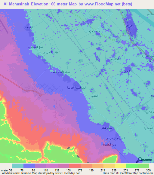 Al Mahasinah,Egypt Elevation Map