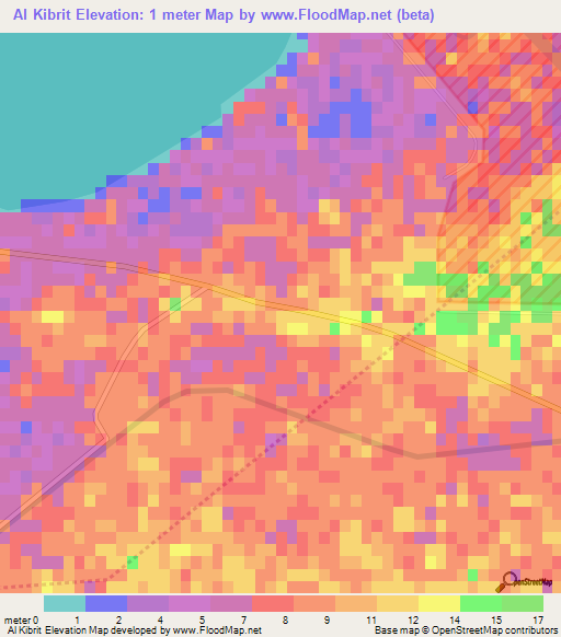 Al Kibrit,Egypt Elevation Map