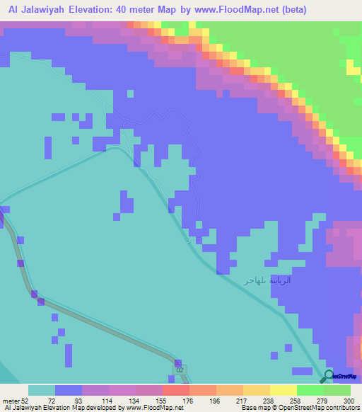 Al Jalawiyah,Egypt Elevation Map