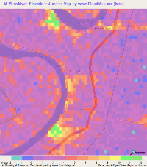 Al Birashiyah,Egypt Elevation Map