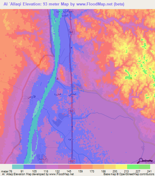 Al `Allaqi,Egypt Elevation Map