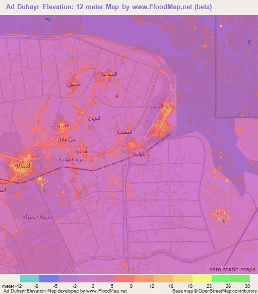 Ad Duhayr,Egypt Elevation Map