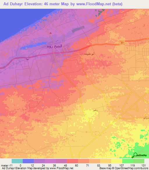 Ad Duhayr,Egypt Elevation Map
