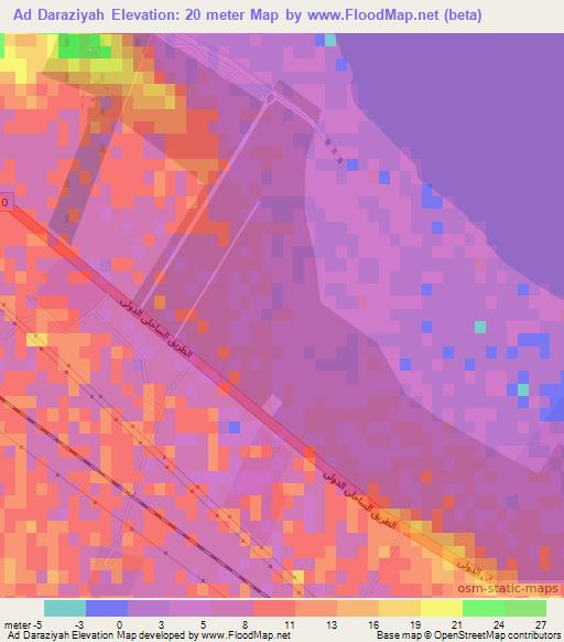 Ad Daraziyah,Egypt Elevation Map