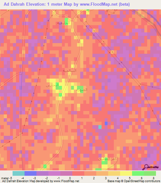 Ad Dahrah,Egypt Elevation Map