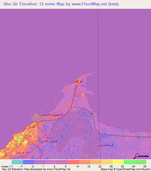 Abu Qir,Egypt Elevation Map