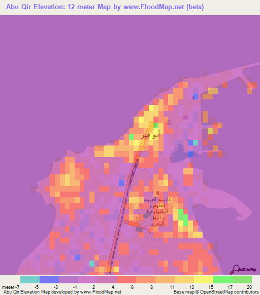 Abu Qir,Egypt Elevation Map