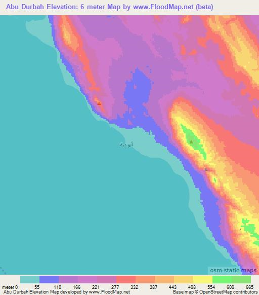 Abu Durbah,Egypt Elevation Map