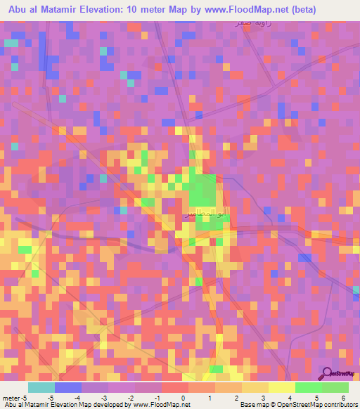 Abu al Matamir,Egypt Elevation Map