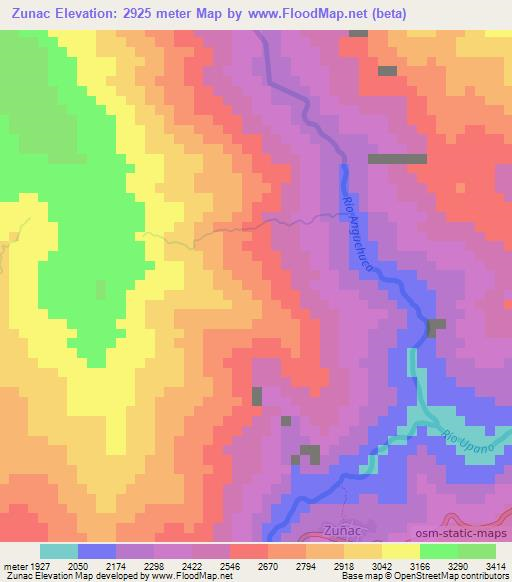 Zunac,Ecuador Elevation Map