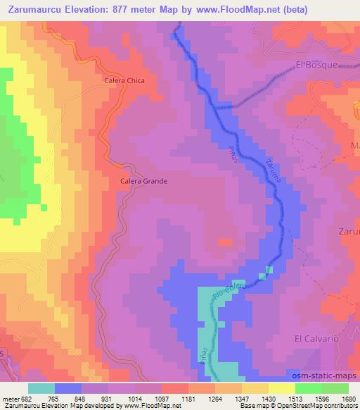 Zarumaurcu,Ecuador Elevation Map