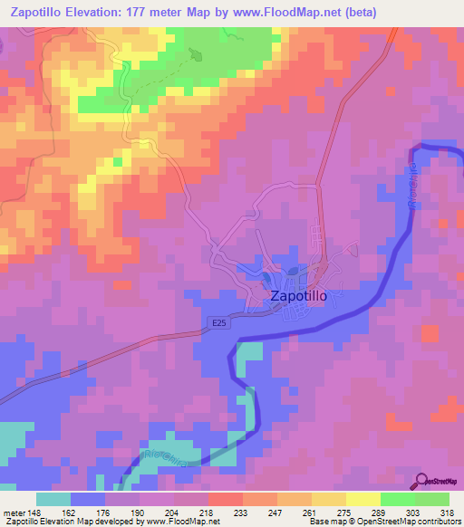 Zapotillo,Ecuador Elevation Map