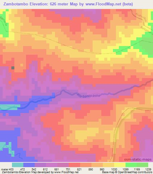 Zambotambo,Ecuador Elevation Map