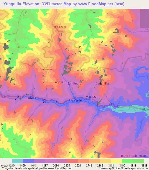 Yunguilla,Ecuador Elevation Map