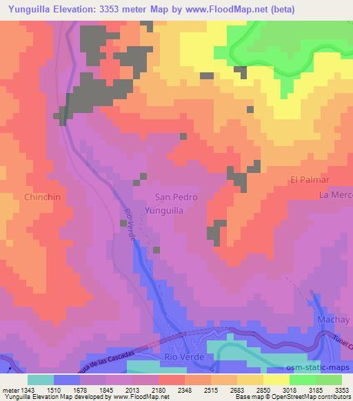 Yunguilla,Ecuador Elevation Map