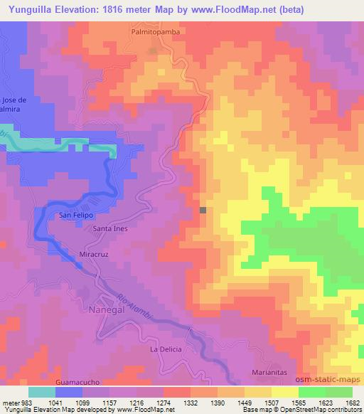 Yunguilla,Ecuador Elevation Map