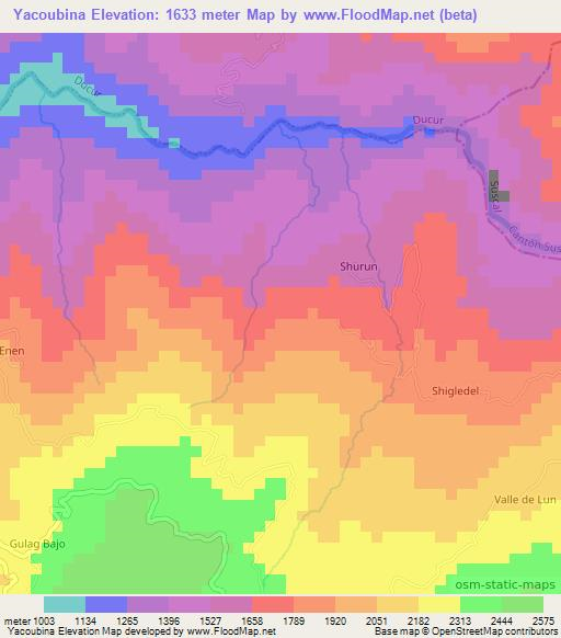 Yacoubina,Ecuador Elevation Map