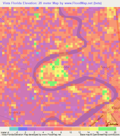 Vista Florida,Ecuador Elevation Map