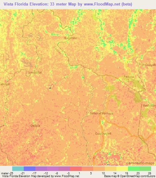 Vista Florida,Ecuador Elevation Map