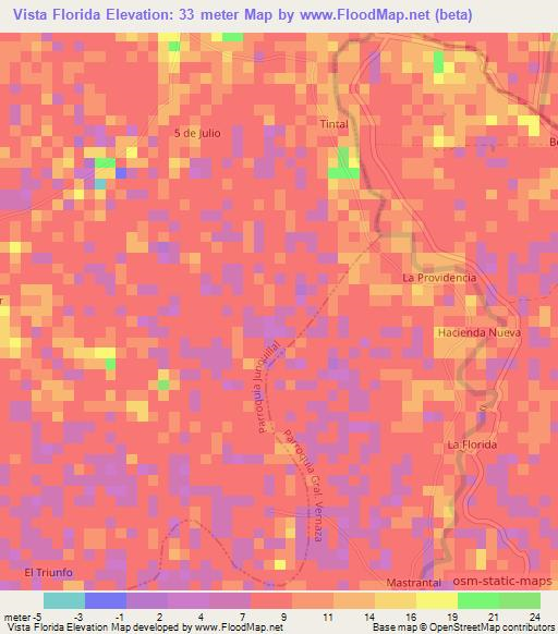 Vista Florida,Ecuador Elevation Map