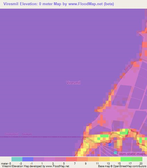 Viresmil,Ecuador Elevation Map