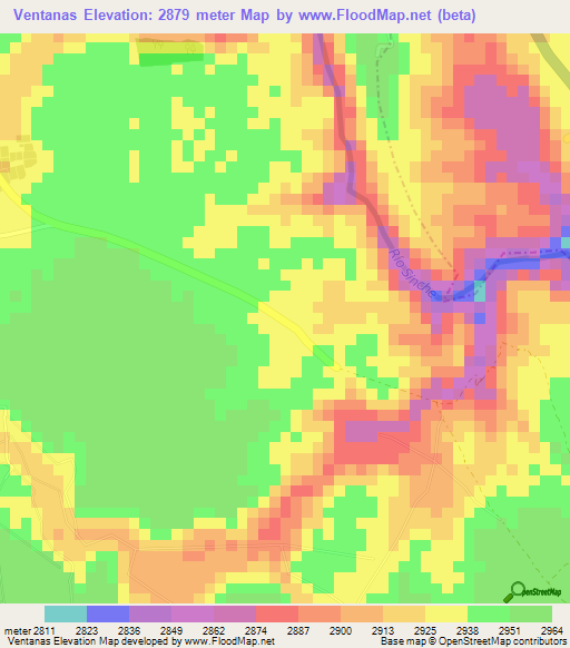 Ventanas,Ecuador Elevation Map