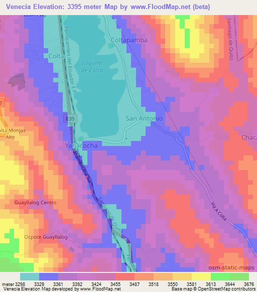 Venecia,Ecuador Elevation Map