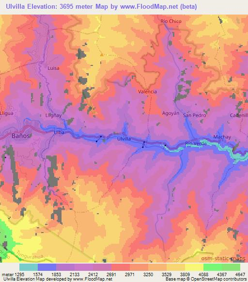 Ulvilla,Ecuador Elevation Map