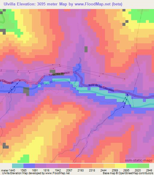 Ulvilla,Ecuador Elevation Map