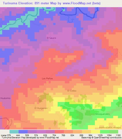 Turinuma,Ecuador Elevation Map