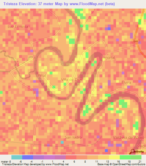 Tristeza,Ecuador Elevation Map