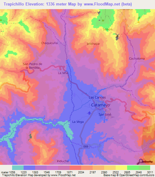 Trapichillo,Ecuador Elevation Map