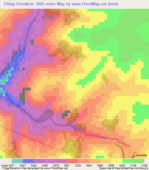 Tililag,Ecuador Elevation Map